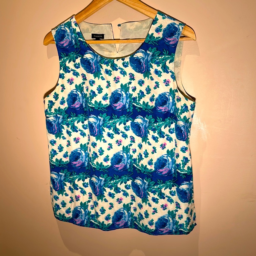 Charming vintage style silk and cotton blouse